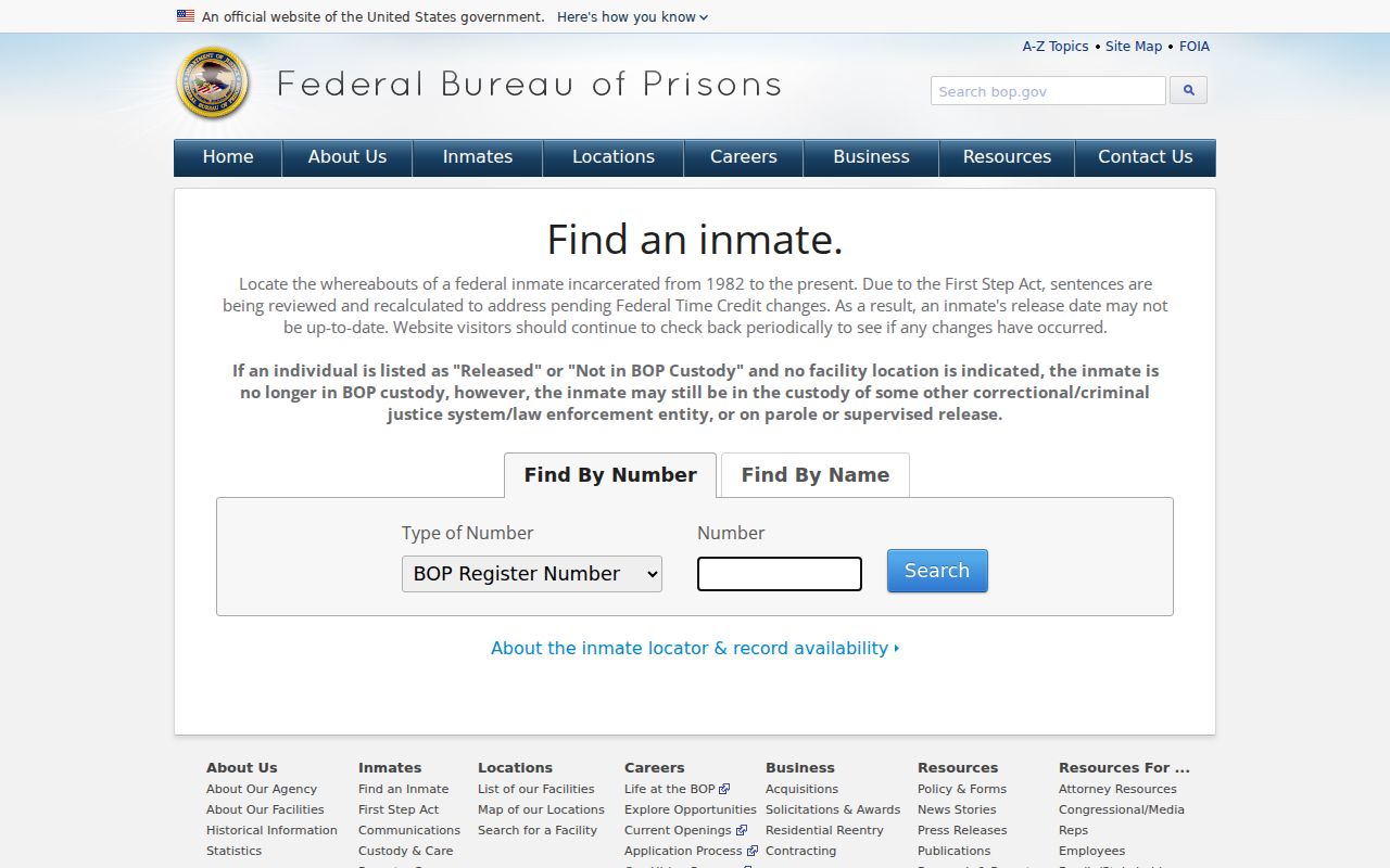 Federal inmate locator for a Clare County arrest search