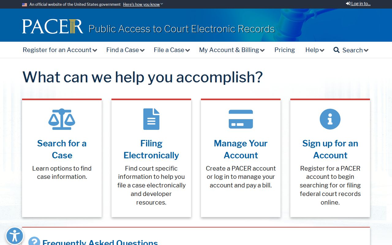 PACER federal court case lookup for Clare County
